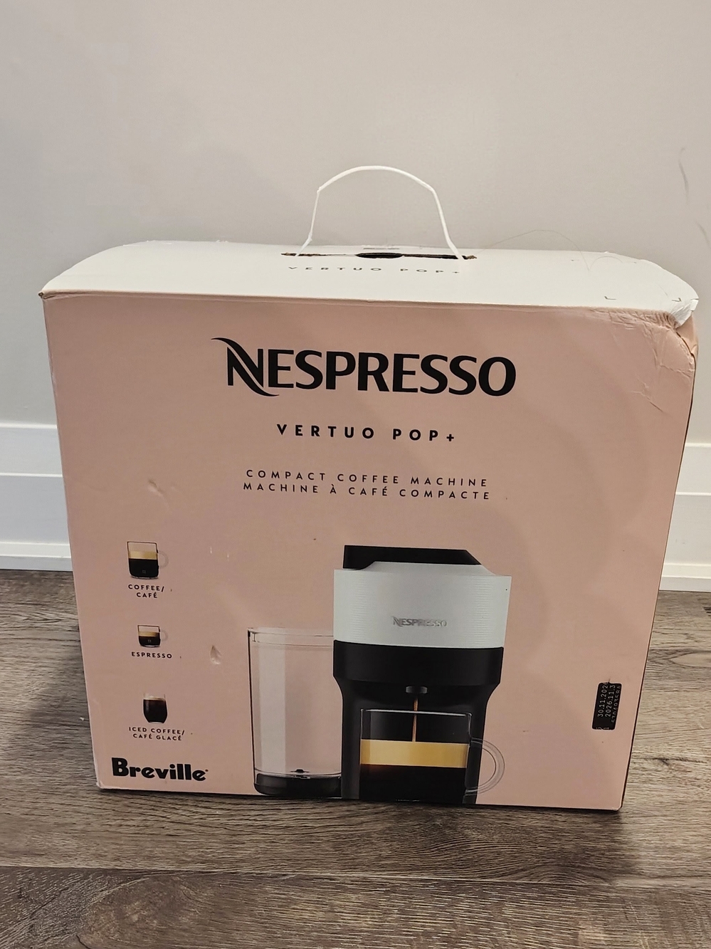 Nespresso Vertuo Pop+ Coffee & Espresso Machine - Coconut White